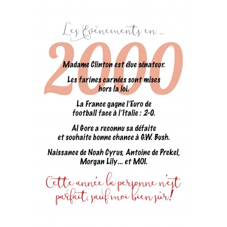 Tee-shirt Année 2000